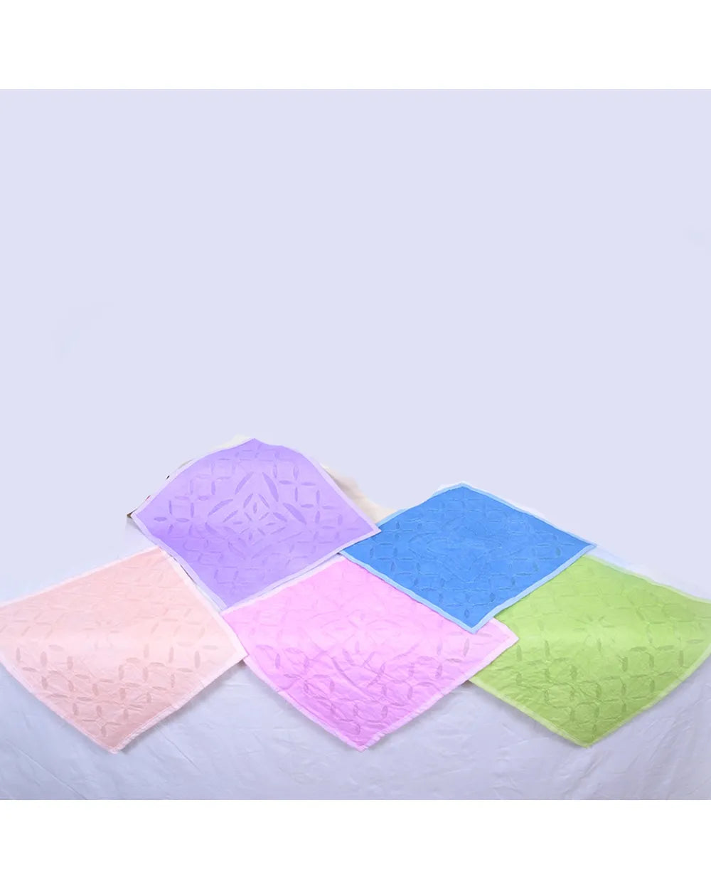 Pastel Harmony – Floral Appliqué Napkin
