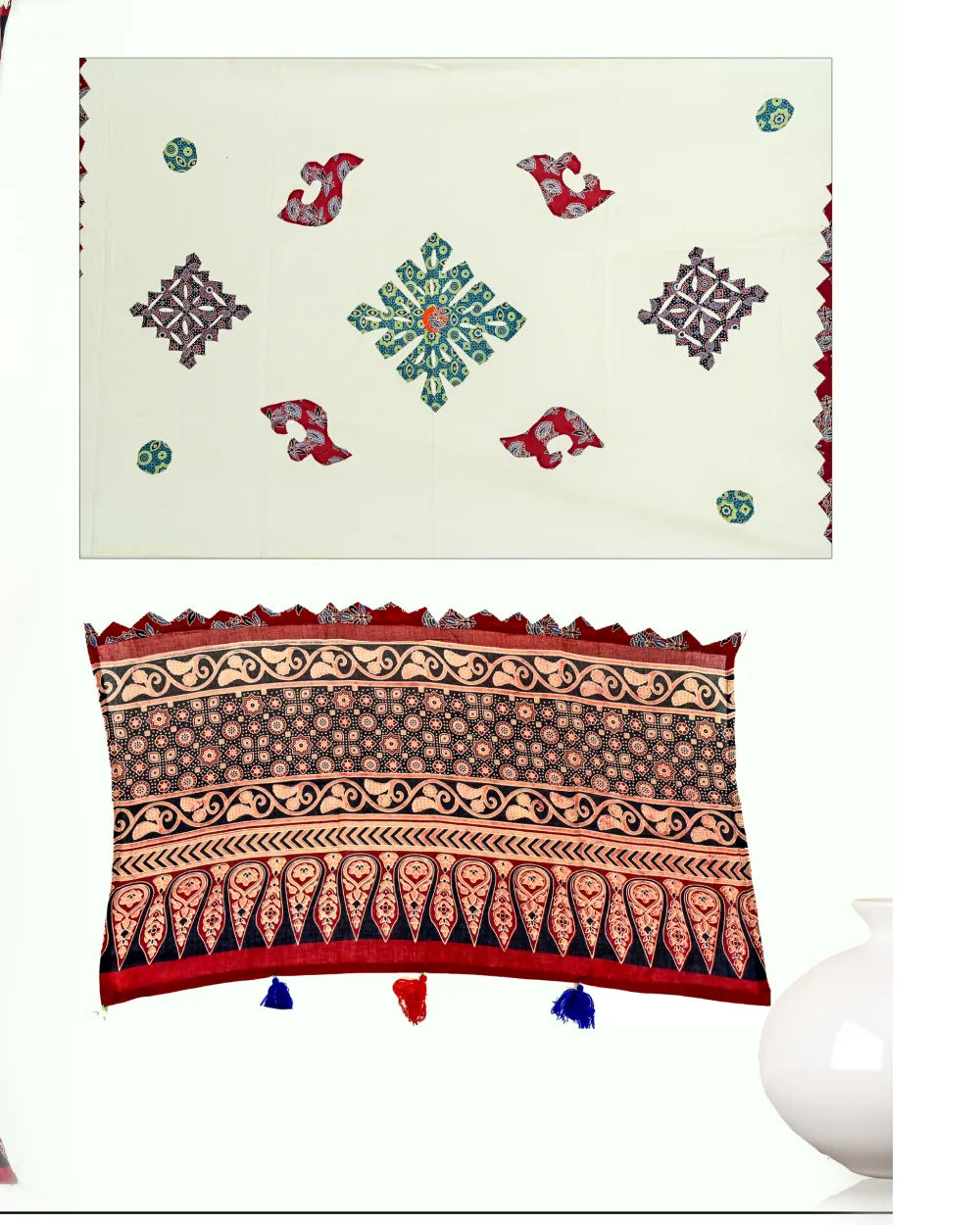 Heritage Majesty – Paisley & Peacock Tassel Dupatta