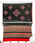 Ebony Royalty – Vintage Paisley Embroidered Dupatta