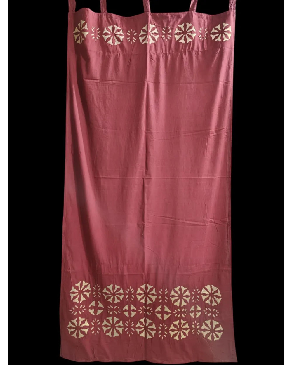 Rustic Blossom – Heritage Medallion Appliqué Curtain