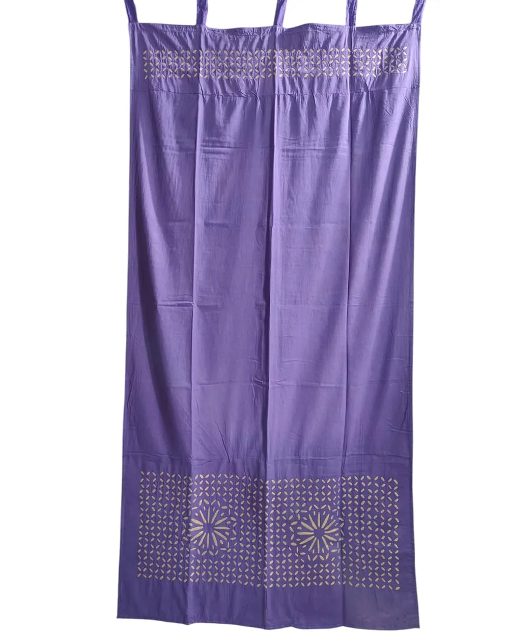 Violet Serenity – Mandala Lattice Appliqué Curtain