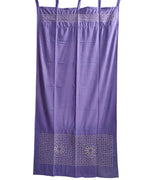 Violet Serenity – Mandala Lattice Appliqué Curtain