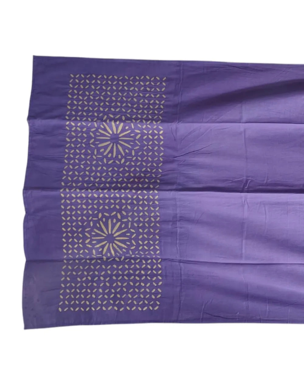 Violet Serenity – Mandala Lattice Appliqué Curtain